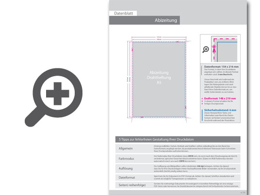 Product Bild abizeitung_mit_drahtheftung__endformat_din_a5__12-seitig