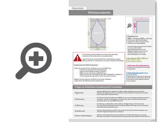 Product Bild whiteboardplatte_in_blatt-form_konturgefr__st___einseitig_4_0-farbig_bedruckt